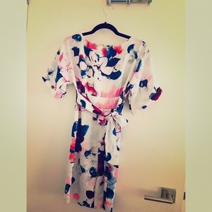 floral dress high opening in front